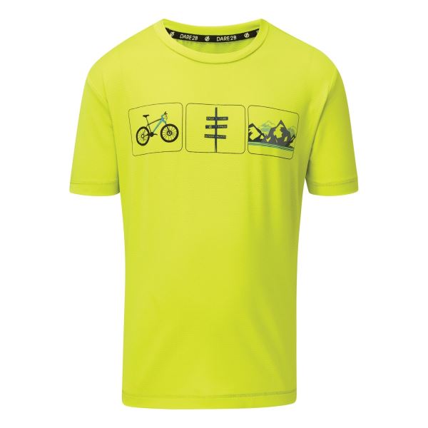 Detské funkčné tričko Dare2b RIGHTFUL limetkovo žltá