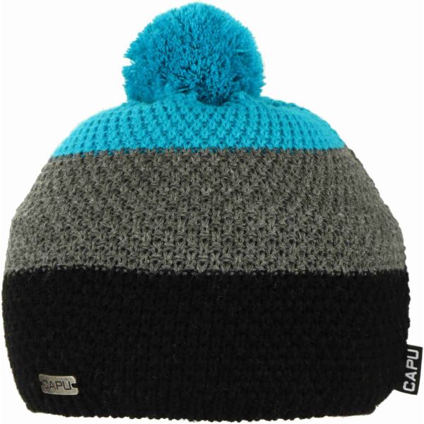 Zimná čiapka CAPU 6311 modrá / sivá / čierna