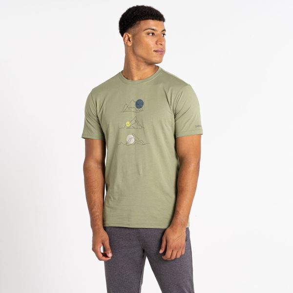 Pánske bavlnené tričko Dare2b EVIDENTIAL zelená