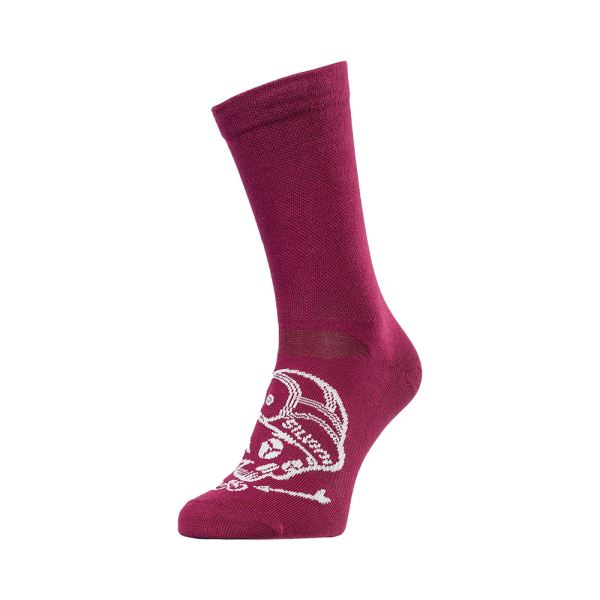 Unisex bikové ponožky Silvini Avella ružová/sivá