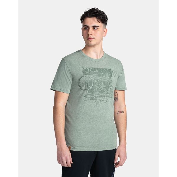 Pánske bavlnené tričko Kilpi PORTELA-M tmavo zelená
