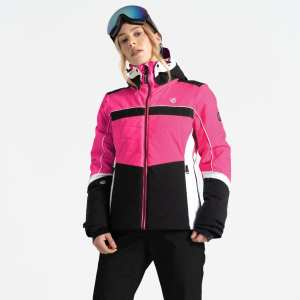 Dámska zimná lyžiarska bunda Dare2b VITILISED ružová/čierna