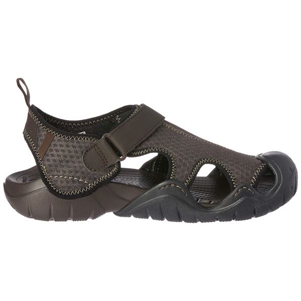 Pánske topánky Crocs Swiftwater Sandal hnedá