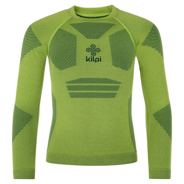 Chlapčenské funkčné tričko s dlhým rukávom Kilpi NATHAN-JB svetlo zelená