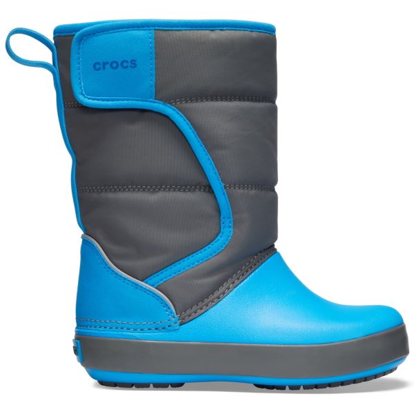 Detské zimné topánky Crocs LODGEPOINT Snow Boot K sivá / modrá