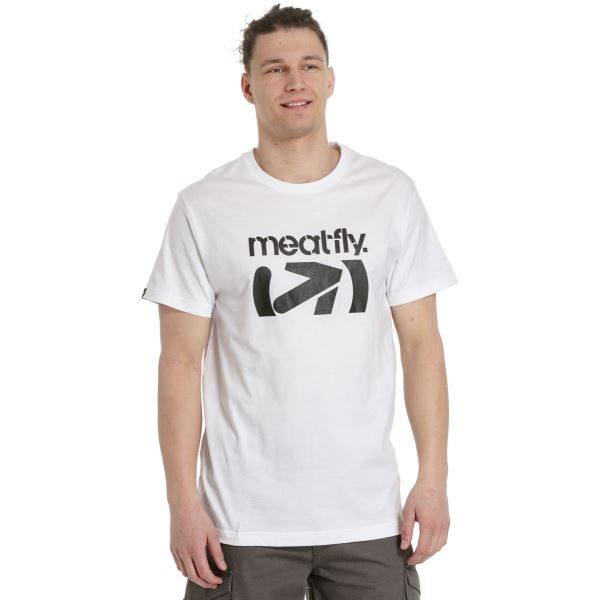 Pánske tričko Meatfly Podium biela
