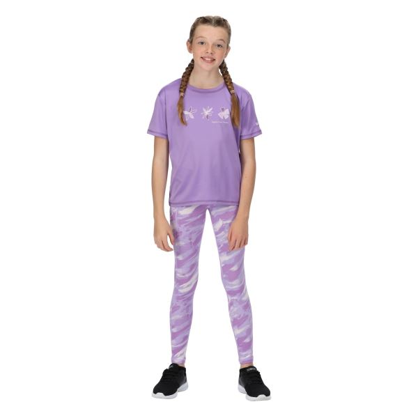 Detské funkčné tričko Regatta ALVARADO VI tmavo fialová