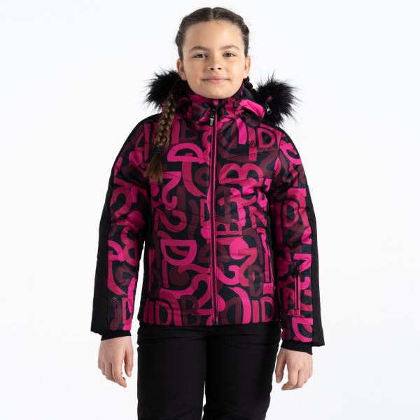 Dievčenská lyžiarska bunda Dare2b DING ružová/čierna