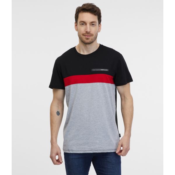 Pánske tričko ERNESTO SAM 73 sivá/červená