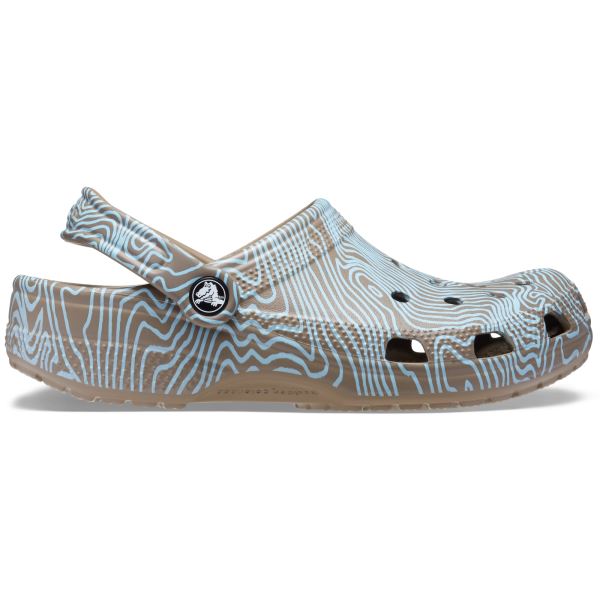 Unisex topánky Crocs CLASSIC TOPOGRAPHIC hnedá