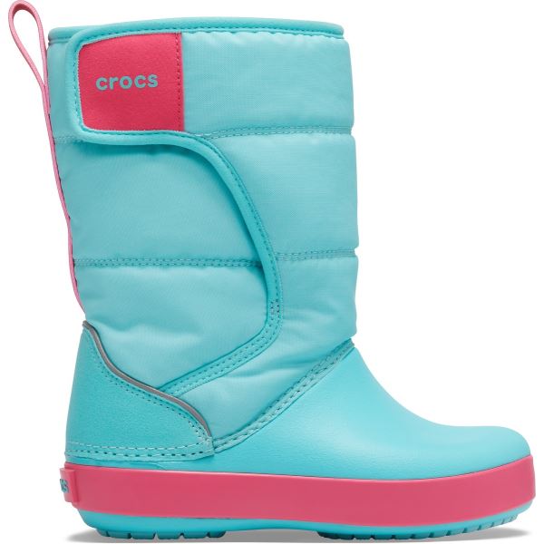 Detské zimné topánky Crocs LodgePoint Snow Boot K modrá / ružová