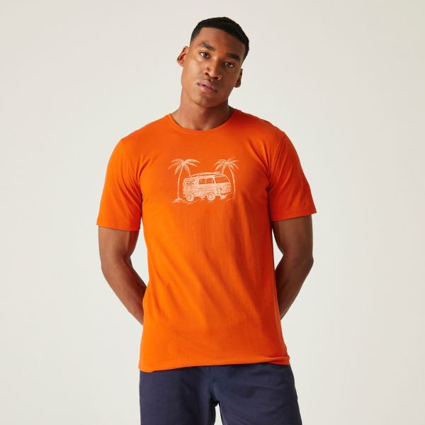 Pánske tričko Regatta CLINE VIII oranžová