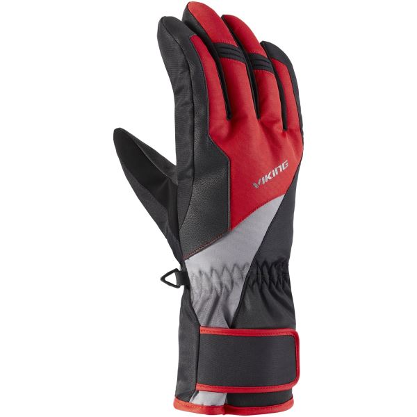 Pánske zimné rukavice Viking SANTO čierna/červená