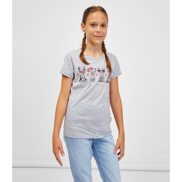 Dievčenské tričko AXILL SAM 73 šedá