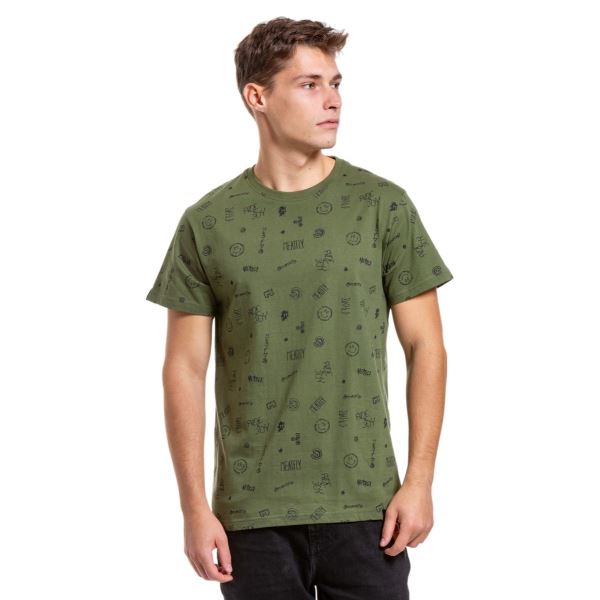 Pánske tričko Meatfly Sketchy zelená