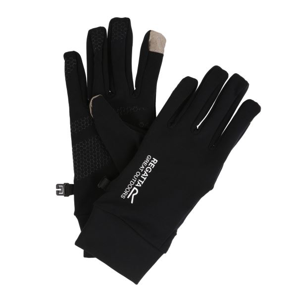 Pánske softshellové rukavice Regatta TOUCHTIP čierna