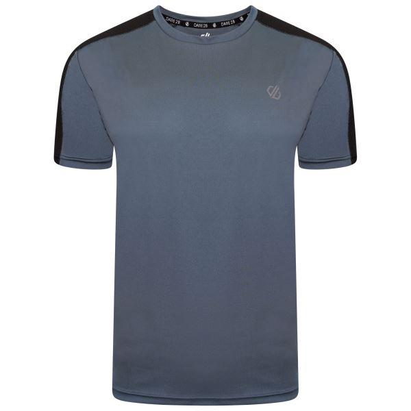 Pánske funkčné tričko Dare2b DISCERNIBLE modrošedá/čierna