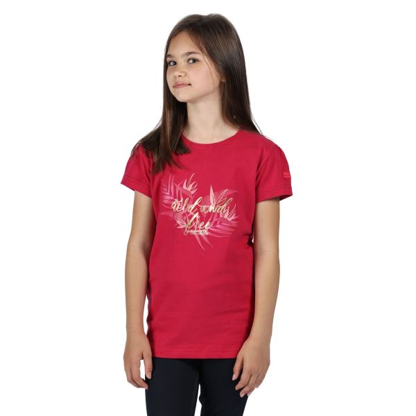 Detské tričko Regatta BOSLEY III tmavo ružová