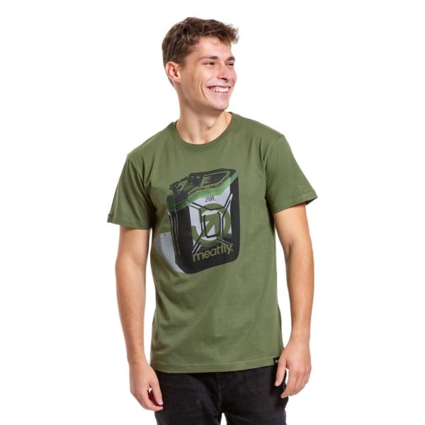 Pánske tričko Meatfly Fueled zelená