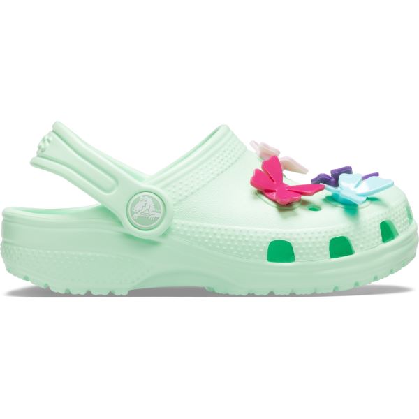 Detské topánky Crocs CLASSIC Butterfly Charm CLG mentolovo zelená