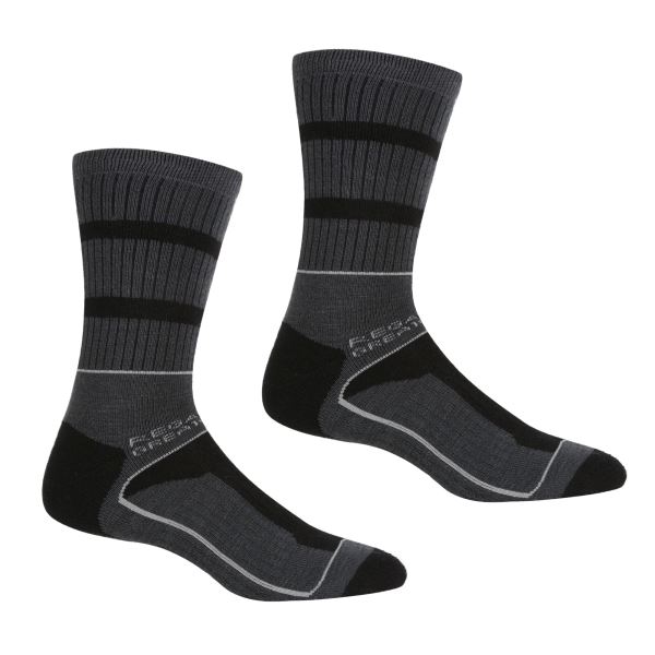 Pánske ponožky Regatta SAMARIS čierna / sivá