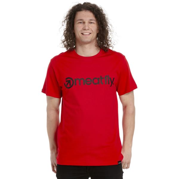 Pánske tričko Meatfly MF Logo červená