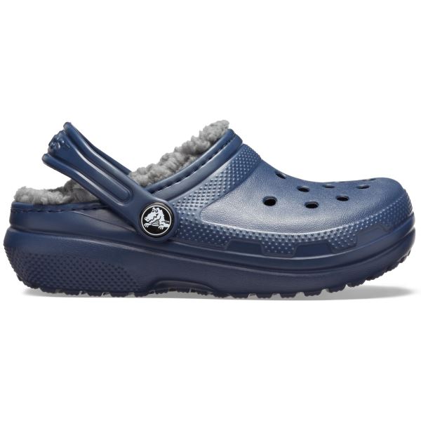 Detské topánky Crocs CLASSIC LINED tmavo modrá / šedá