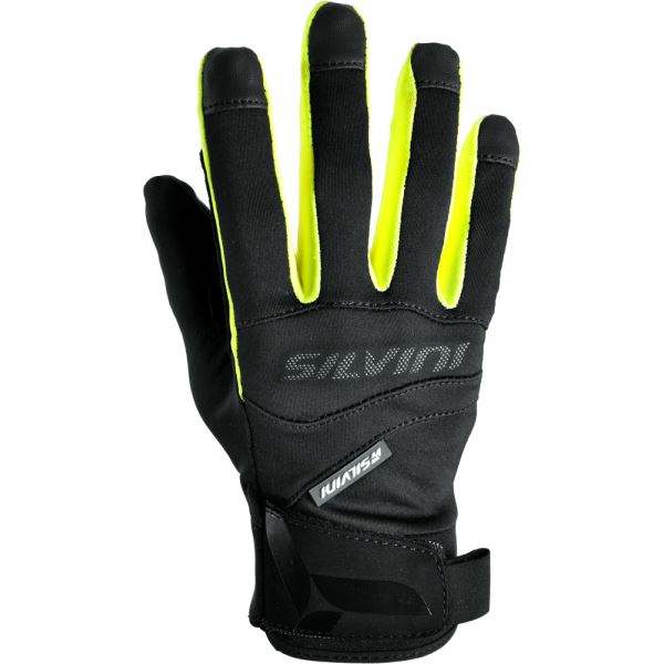 Unisex softshellové rukavice Silvini Fusaro čierna/neónovo žltá