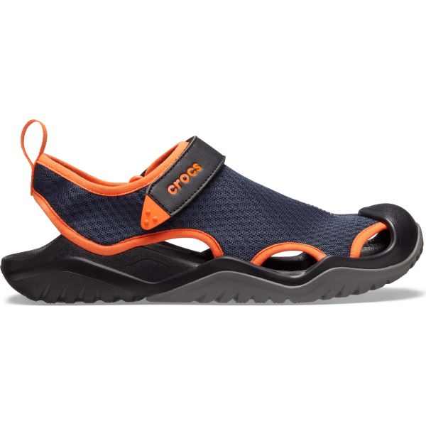 Pánske topánky Crocs SWIFTWATER Mesh tmavo modrá / oranžová