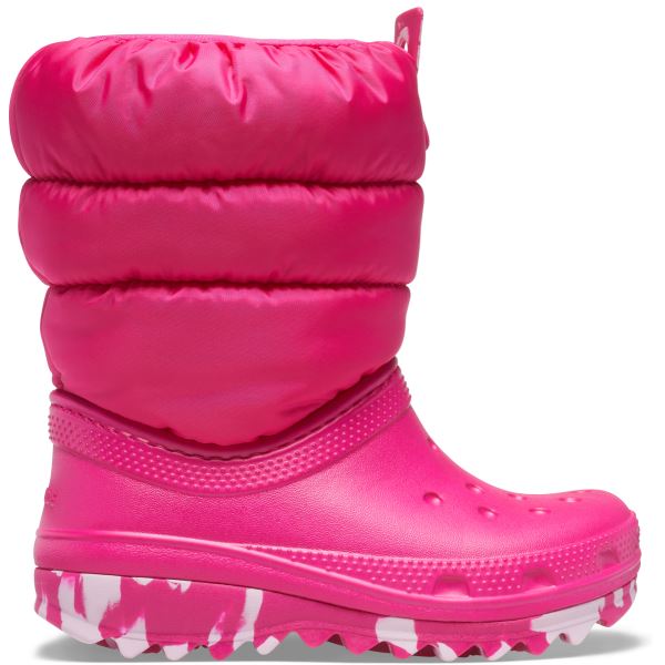 Detské zimné topánky Crocs CLASSIC NEO PUFF ružová