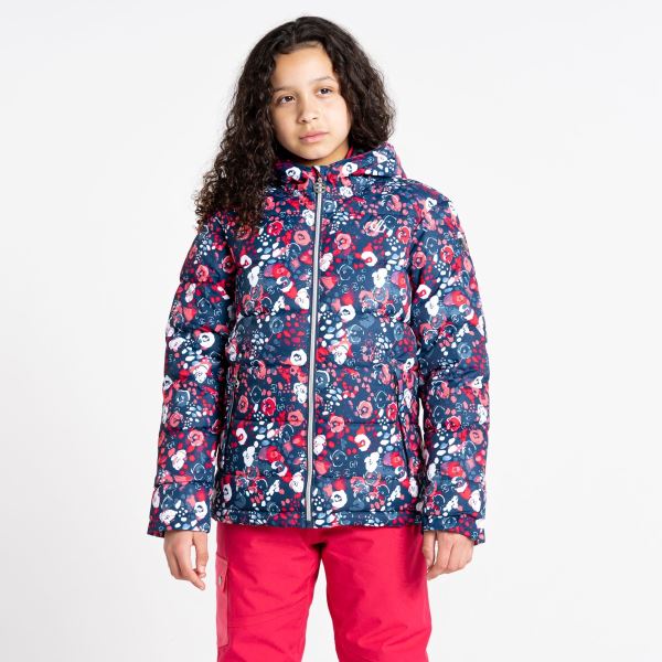 Detská prešívaná zimná bunda Dare2b VERDICT tmavo modrá/ružová