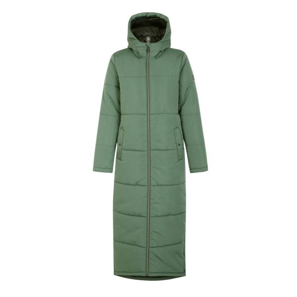 Dámsky dlhý zimný prešívaný kabát REPUTABLE II zelená