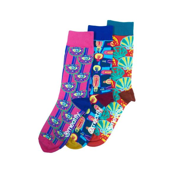 Meatfly ponožky Globe socks - S19 Triple pack