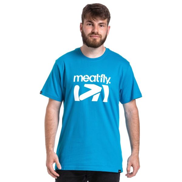 Meatfly pánske tričko Podium modrá