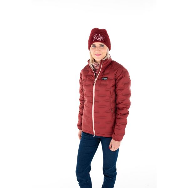 Dámska zimná páperová bunda Kilpi PAPILON-W tmavo červená