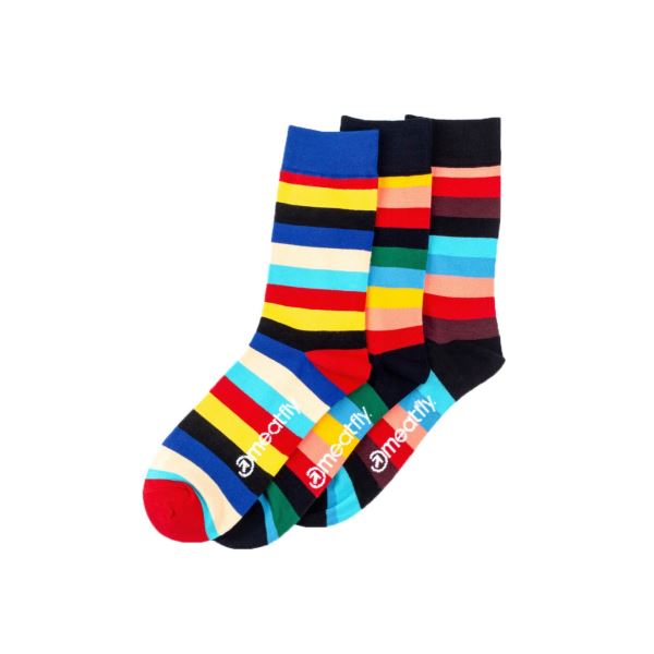 Ponožky Meatfly Regular Stripe socks - S19 Triple pack