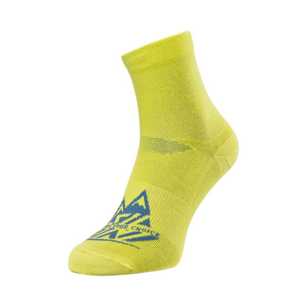 Unisex enduro ponožky Silvini Orino neónovo žltá/modrá