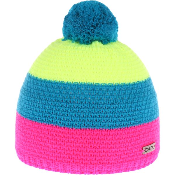 Detská zimná čiapka CAPU 631 žltá / modrá / ružová