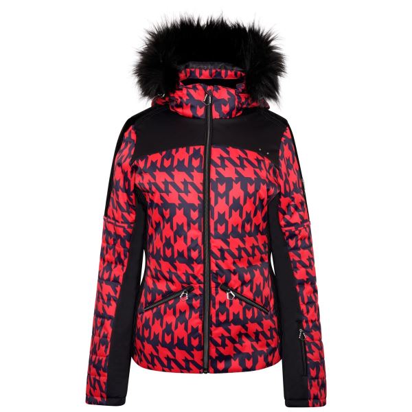 Dámska zimná bunda Dare2b PRESTIGE červená/čierna