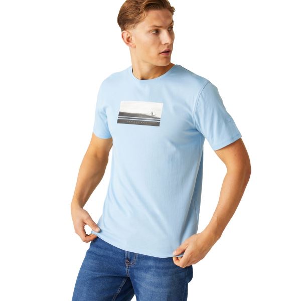 Pánske tričko Regatta CLINE VIII svetlo modrá