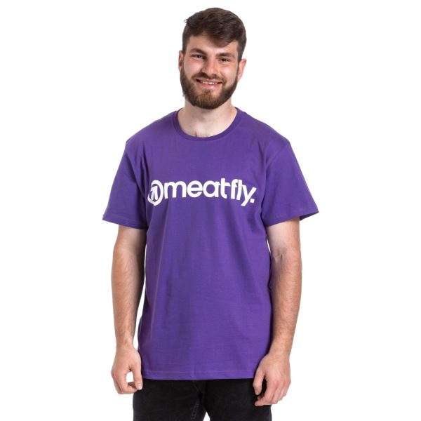 Pánske tričko Meatfly MF Logo fialová