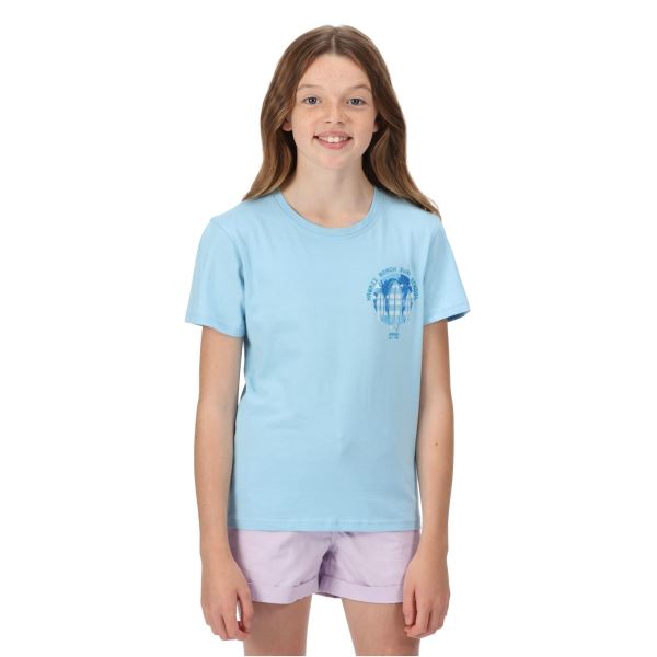 Detské bavlnené tričko Regatta BOSLEY V svetlo modrá