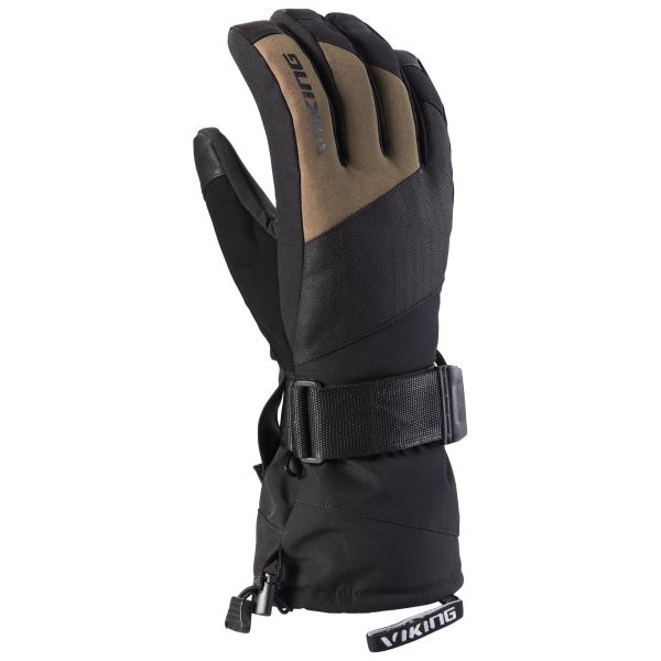 Pánske zimné rukavice Viking ELTORO čierna/hnedá
