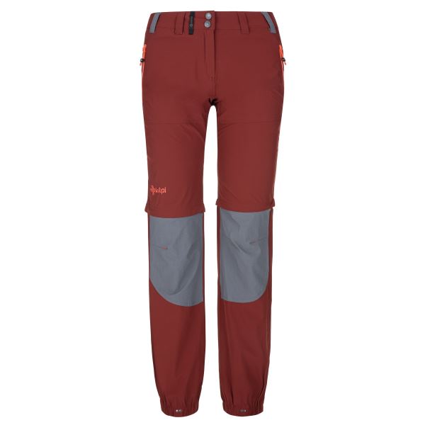Dámske technické outdoorové nohavice Kilpi HOSIO-W tmavo červená