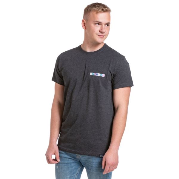 Pánske tričko Meatfly Logobox tmavo šedá