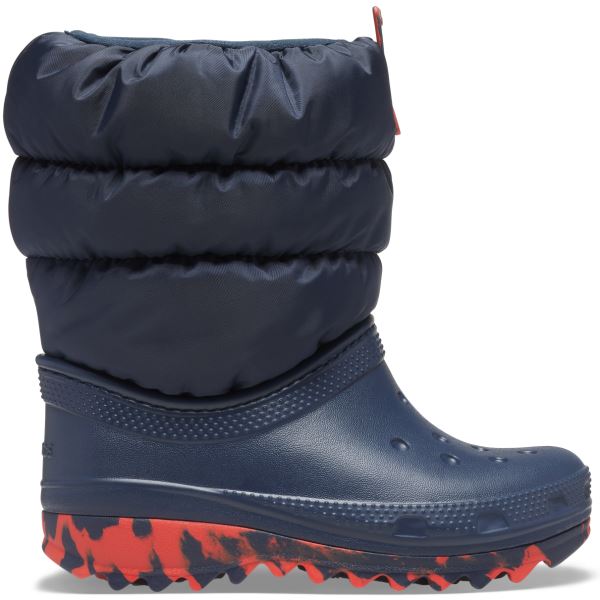 Detské zimné topánky Crocs CLASSIC NEO PUFF tmavo modrá