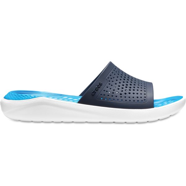 Unisex papuče Crocs LiteRide Slide tmavo modrá / biela