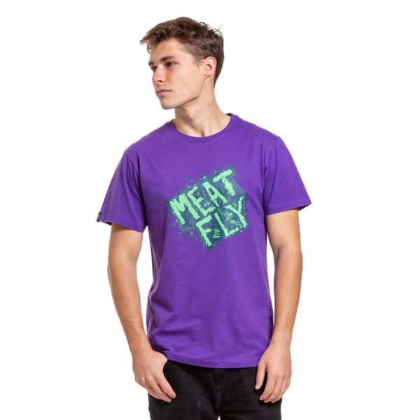 Pánske tričko Meatfly Crooky fialová