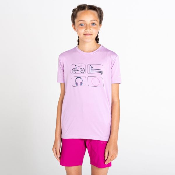 Detské funkčné tričko Dare2b RIGHTFUL svetlo ružová