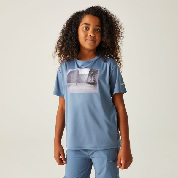 Detské funkčné tričko Regatta ALVARADO VIII modrá